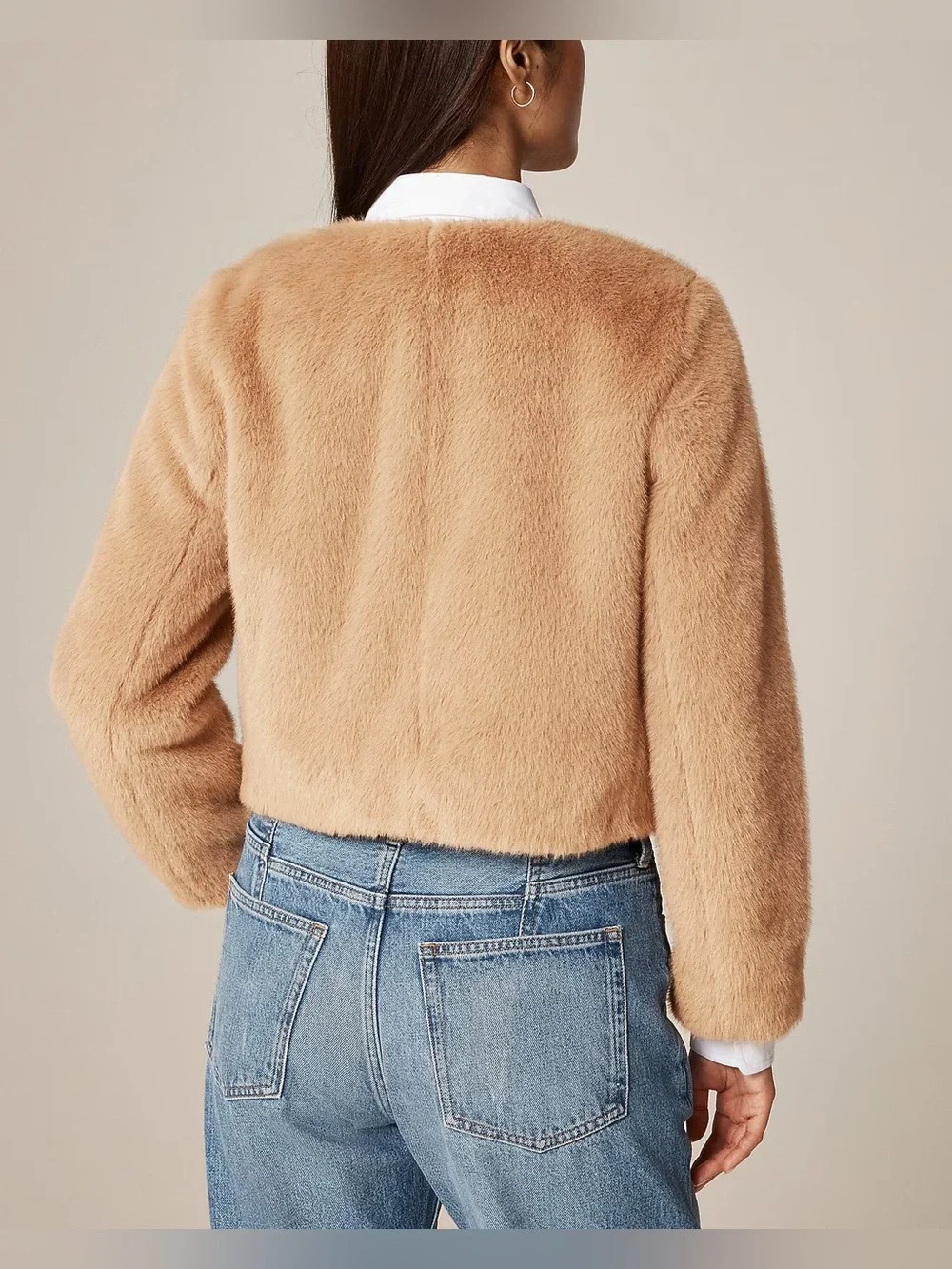 J Crew Faux Fur Lady Jacket NWT